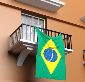 Bandeira do Brasil no Condominio