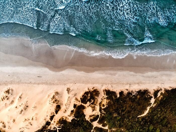 Aniversário de Florianópolis: vista aérea da Praia da Joaquina.