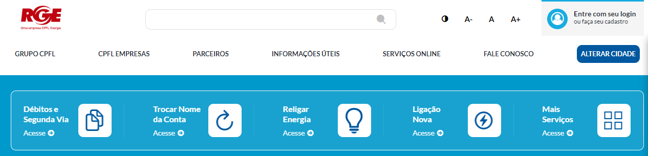 Solicitar ligação de energia